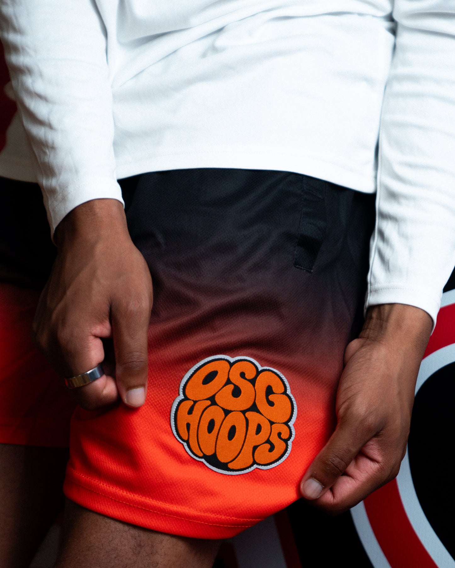 OSG 'Sunset' Shorts - Black/Orange