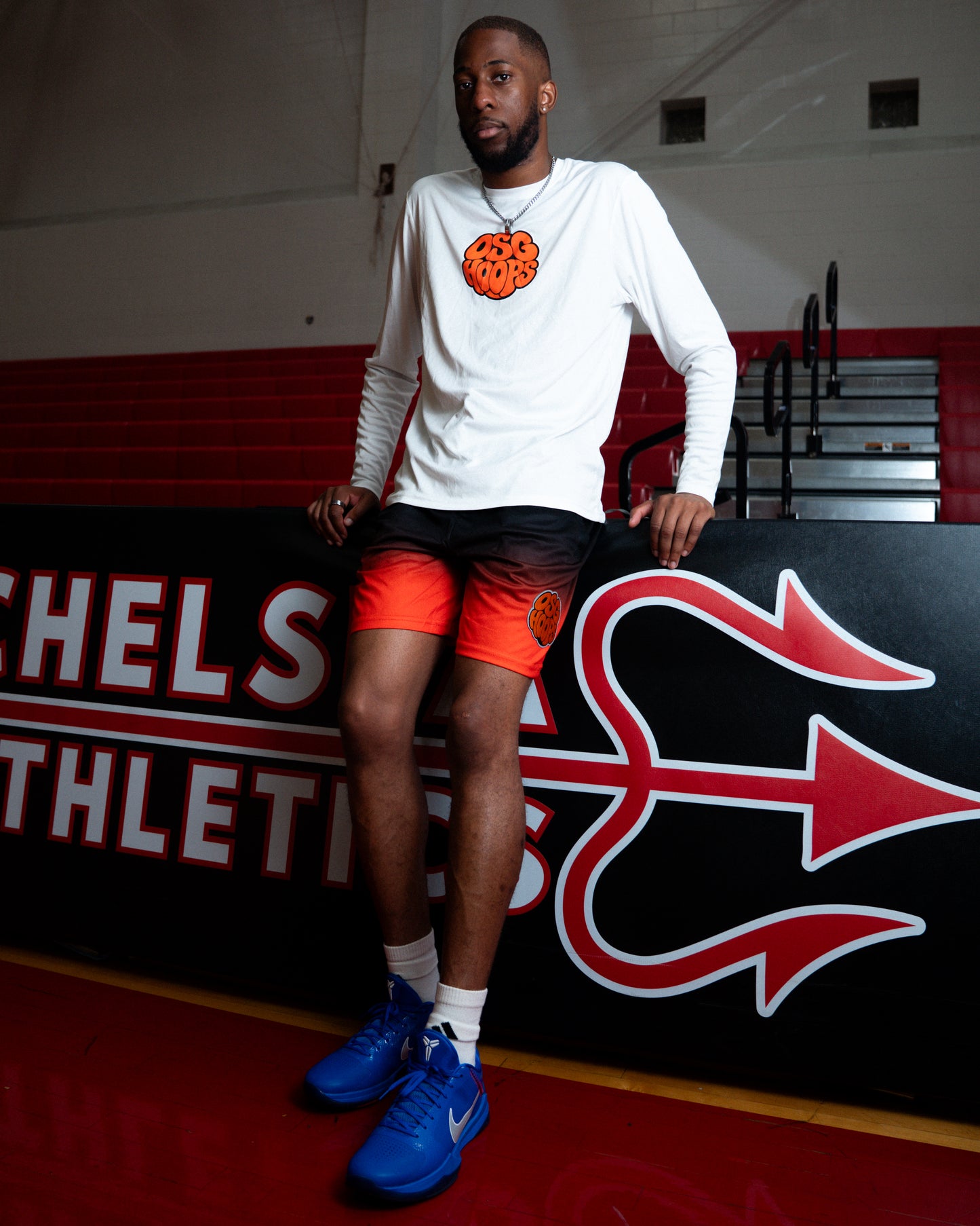 OSG 'Sunset' Shorts - Black/Orange
